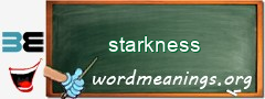 WordMeaning blackboard for starkness